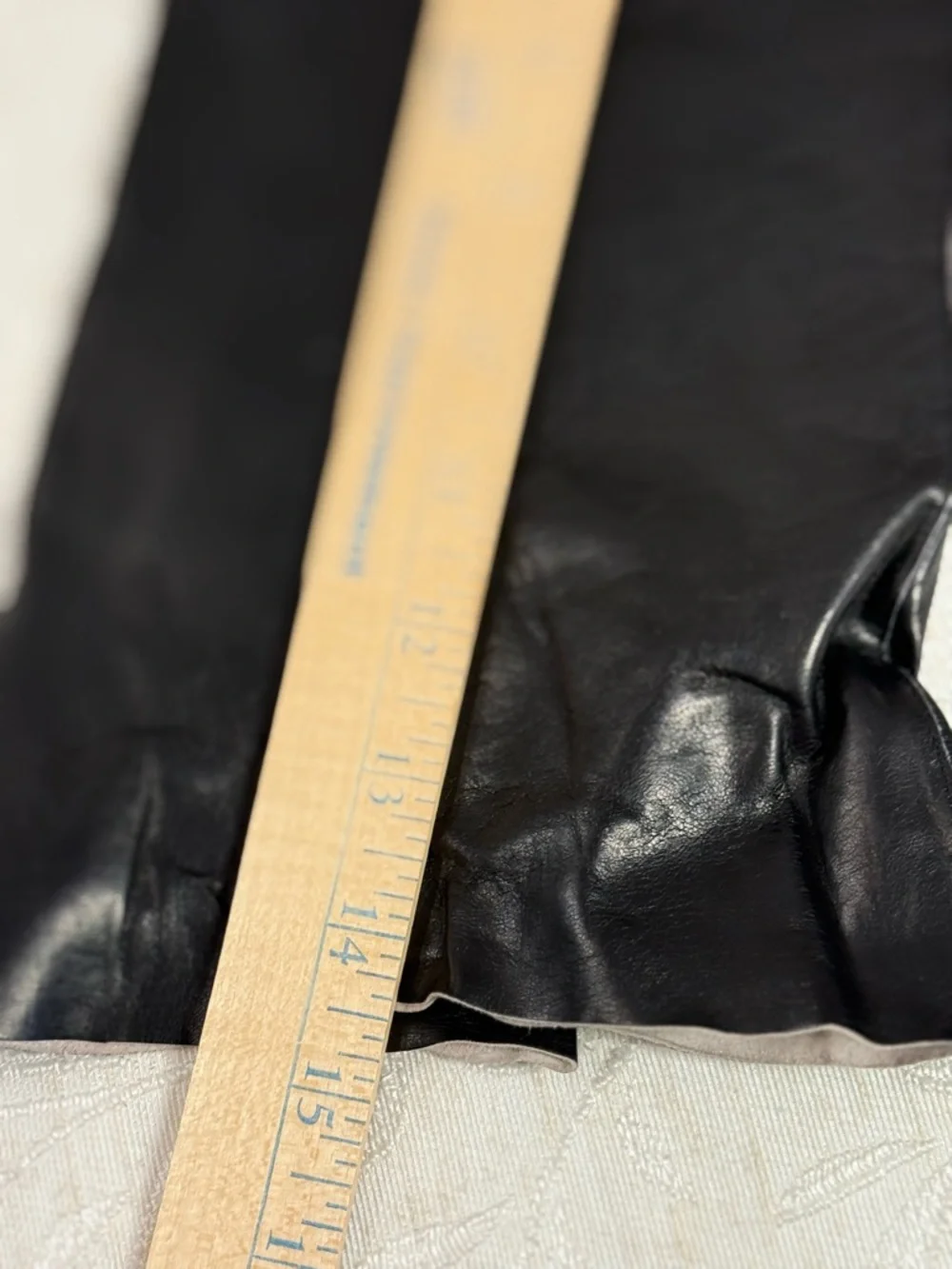 Vintage Italian Black Leather Opera Gloves Size 6.5‎ Made in Italy Formal “Note”